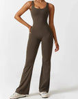 V-Back Flared Jumpsuit