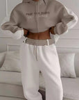 Zip-Up Knit Hoodie and Jogger Set