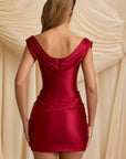 Melissa Off-Shoulder Draped Mini Dress