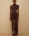 Nads Maroon Midi Dress