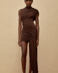 Nads Maroon Midi Dress