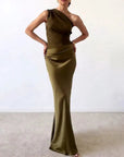 Sandra Elegant One Shoulder Party Maxi Dress