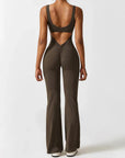 V-Back Flared Jumpsuit