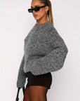 Stylish Off-Shoulder Knit Sweater