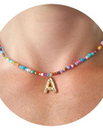 Mila - Colorful Bubble Letter Necklace