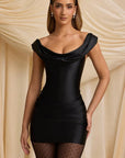 Melissa Off-Shoulder Draped Mini Dress