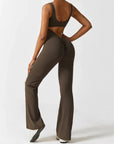 V-Back Flared Jumpsuit