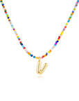 Mila - Colorful Bubble Letter Necklace