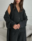 Relaxed Fit Knit Three-Piece Lounge Set