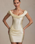 Melissa Off-Shoulder Draped Mini Dress