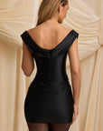 Melissa Off-Shoulder Draped Mini Dress