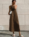 V-Back Flared Jumpsuit Black