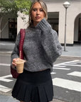Stylish Off-Shoulder Knit Sweater