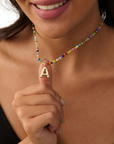 Mila - Colorful Bubble Letter Necklace