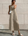 V-Back Flared Jumpsuit Black