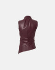 Sculpted Faux Leather Sleeveless Top