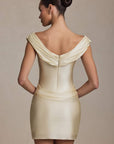 Melissa Off-Shoulder Draped Mini Dress