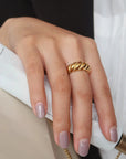 Salvy Croissant Hemp Pattern Ring