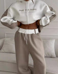 Zip-Up Knit Hoodie and Jogger Set