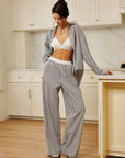 Cotton & Linen Pinstripe Loose Shirt