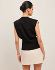 Button-Detail V-Neck Sweater Vest