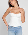 Bali Bustier Corset Top - White