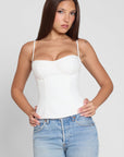 Bali Bustier Corset Top - White