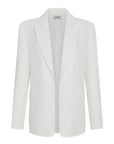 Classic Column Oversized Blazer - White