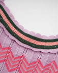 Sandrine contrast-color knitted midi dress