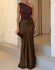 Sandra Elegant One Shoulder Party Maxi Dress