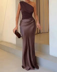Sandra Elegant One Shoulder Party Maxi Dress