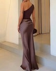 Sandra Elegant One Shoulder Party Maxi Dress