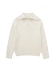 Fienta Stipped zipper sweater