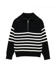 Fienta Stipped zipper sweater