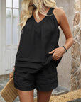 Sleeveless Two-Piece Outfit