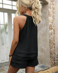 Sleeveless Two-Piece Outfit