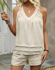 Sleeveless Two-Piece Outfit