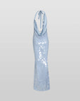 Naline™ | Pailletten Halter Maxi Kleid