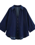 UNIZERA 2025 Women Denim Set Loose Fit Button Down Shirt With Wide Leg Pants Fashionable Casual Wear for Women