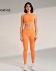Yoga Clothing Set Women's High Waisted Leggings and Top Two Piece Seamless Fitness Exercise Clothing Fitness Underwear plus size
