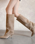 JOZHAMTA Size 34-40 Women Real Leather Knee High Boots Sexy Thin High Heels Shoes For Winter Boots Office Lady Dress Long Boots