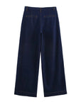 UNIZERA 2025 Women Denim Set Loose Fit Button Down Shirt With Wide Leg Pants Fashionable Casual Wear for Women