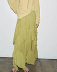 European and American style 2025 new layered mid-length fashionable all-match skirt