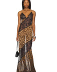 Linda Leopard Maxi Dress