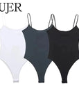 MUJER 2025 Sexy Tight Bodys for Women White Black Backless Bodysuit Women One Pieces Jumpsuits for Women Sexy Lingerie Bodysuit