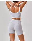 Womens 2 Piece Workout Running Sets,Hot Shot Skort Set Y2K Cropped Tank Top and Pants Outfits Sweatsuits