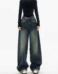Spring Autumn Wide Leg Jeans Women High Waist Denim Trousers Women's Jeans Harajuku Vintage BF Style Loose Femme Streeetwear
