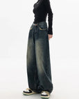 Spring Autumn Wide Leg Jeans Women High Waist Denim Trousers Women's Jeans Harajuku Vintage BF Style Loose Femme Streeetwear