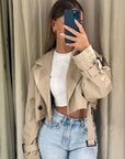 Sarah Cropped trenchcoat