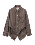 Adiz Stripe Shirt Long Sleeves Blouse